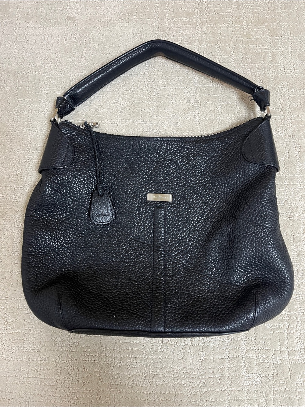 Cole Haan Black Pebbled Leather Shoulder Bag